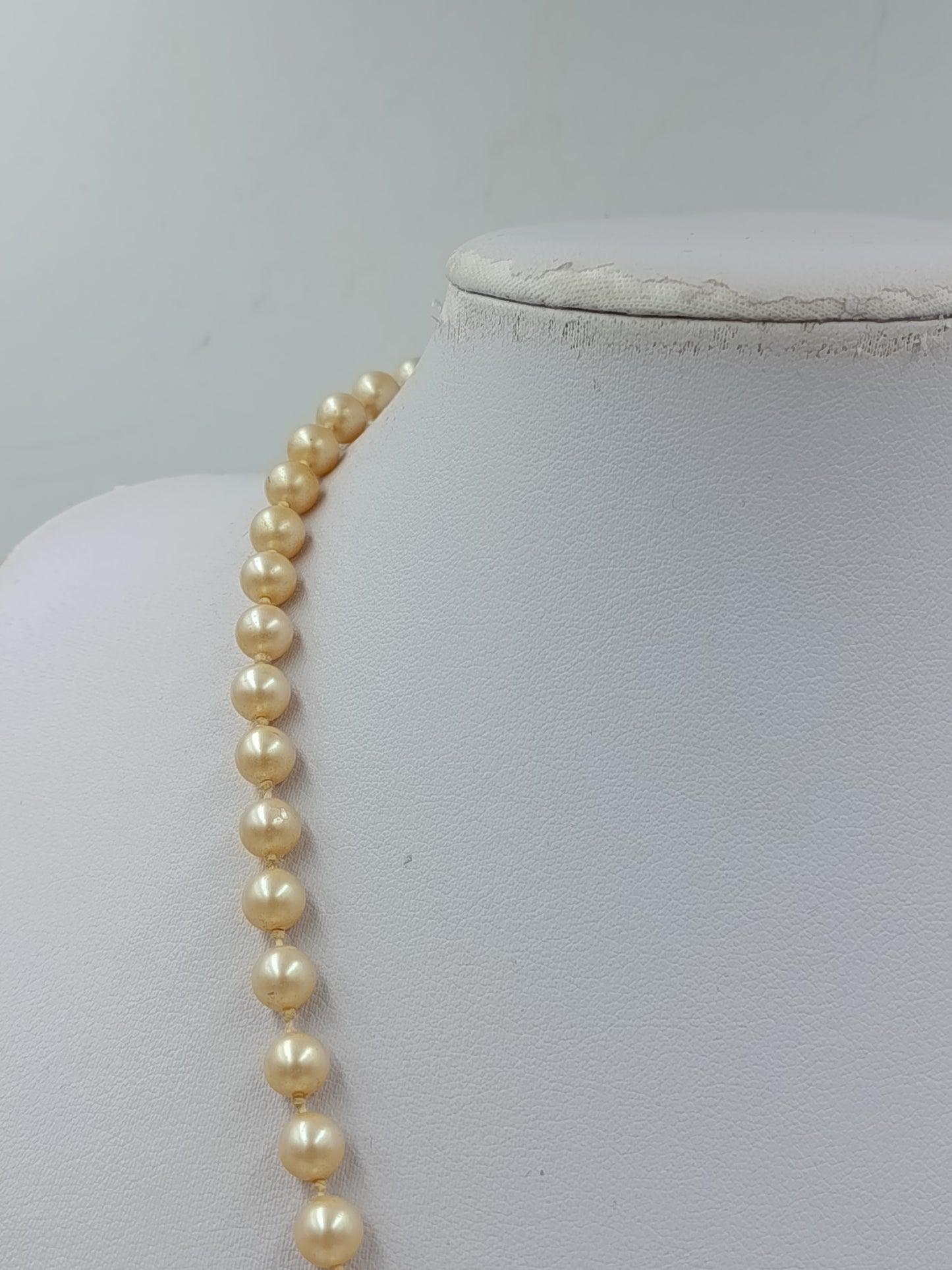Zeitlose Vintage Perlenkette 835 Silber Verschluss