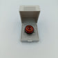 Vintage Designer Ring rot/orange Emaille verstellbar Statement