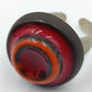 Vintage Designer Ring rot/orange Emaille verstellbar Statement