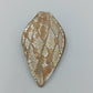 Vintage Glasanhänger Blattform Goldfluss Murano Stil  großer Schmuckanhänger