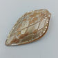 Vintage Glasanhänger Blattform Goldfluss Murano Stil  großer Schmuckanhänger
