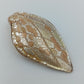 Vintage Glasanhänger Blattform Goldfluss Murano Stil  großer Schmuckanhänger