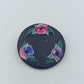 Vintage Brosche mit Blumenmotiv handgefertigt Keramik oder Fimo Optik