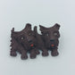 Vintage Brosche mit 2 Terrier Hunden süßes Retro Schmuckstück