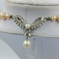Vintage Perlenkette mit Strass Schließe Anhänger klassisch elegant