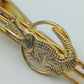 Vintage Krawattenklammer mit Krokodil Motiv  goldfarben