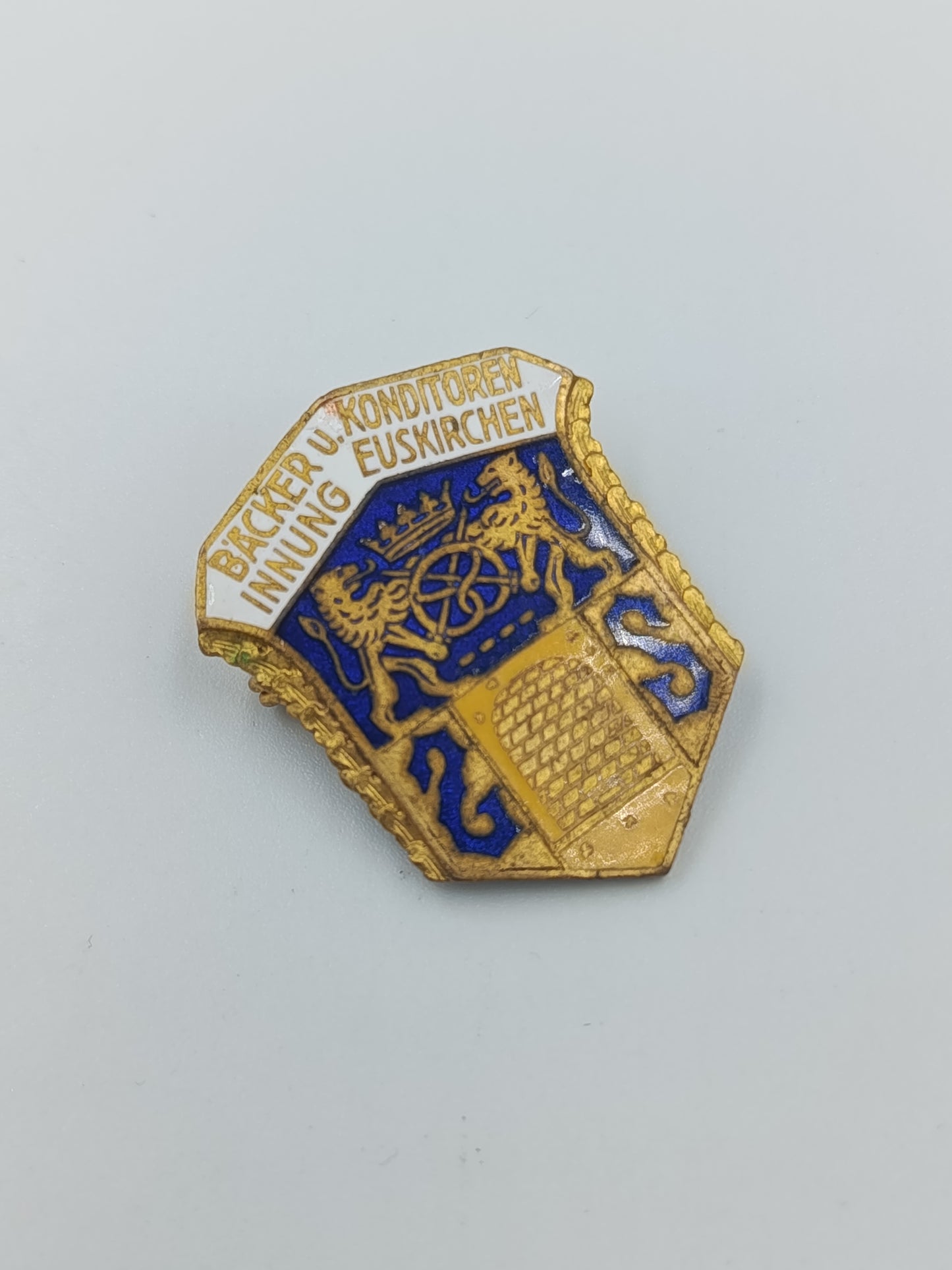 Vintage Anstecknadel Bäcker Konditoren Innung Euskirchen Wappen Emaille