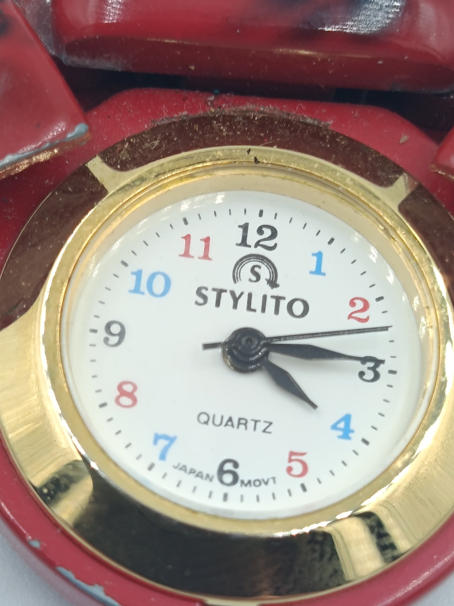 Vintage Marienkäfer Uhr  Anhänger STYLITO versteckte Mini Uhr