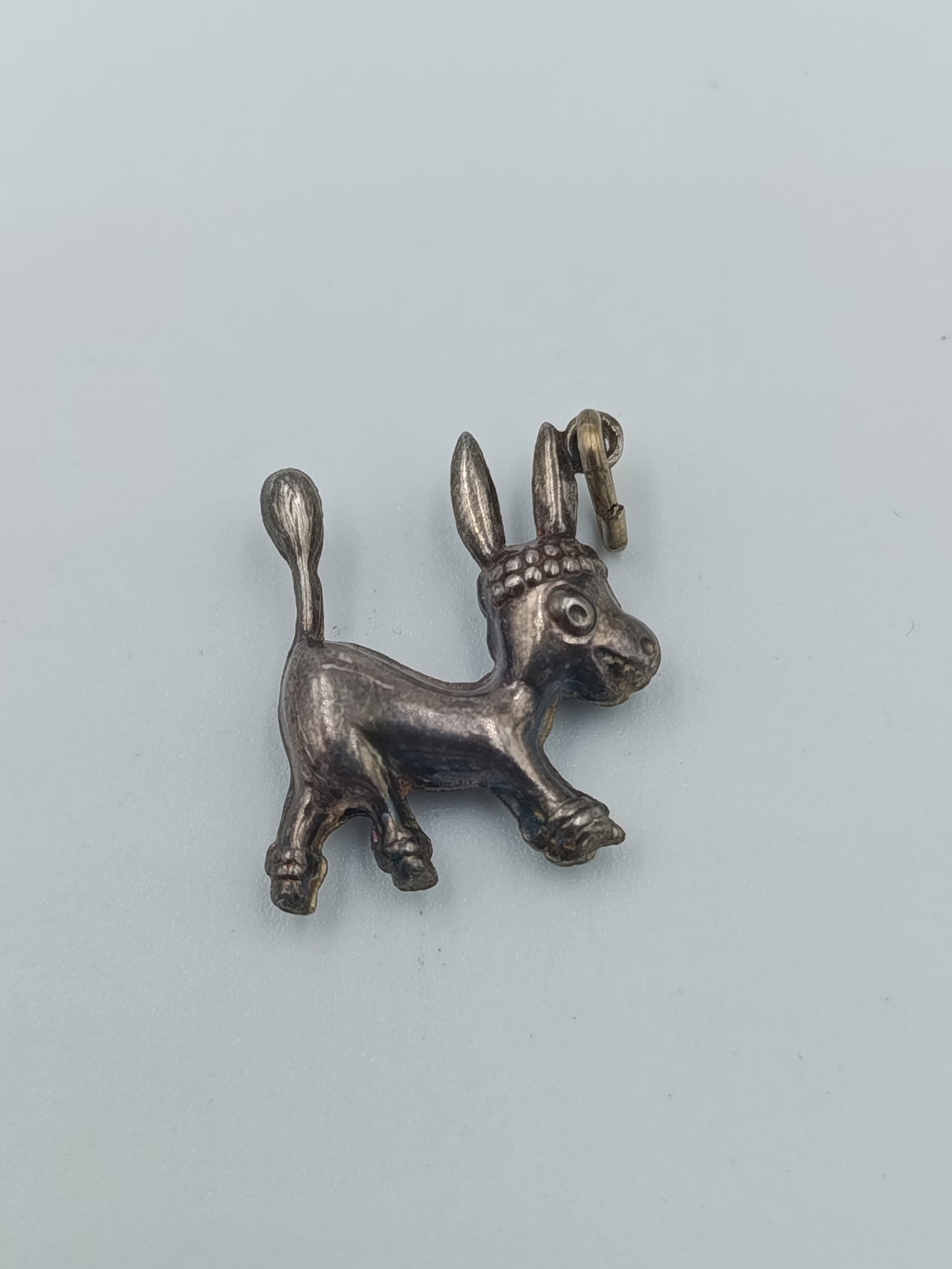 Vintage Esel Anhänger aus Metall detailreich gestaltet kleines Tiermotiv