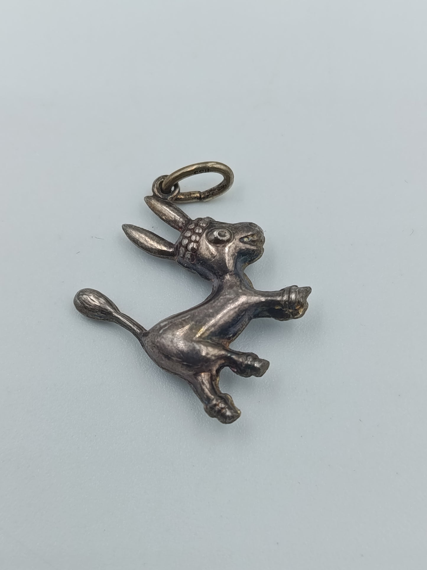 Vintage Esel Anhänger aus Metall detailreich gestaltet kleines Tiermotiv