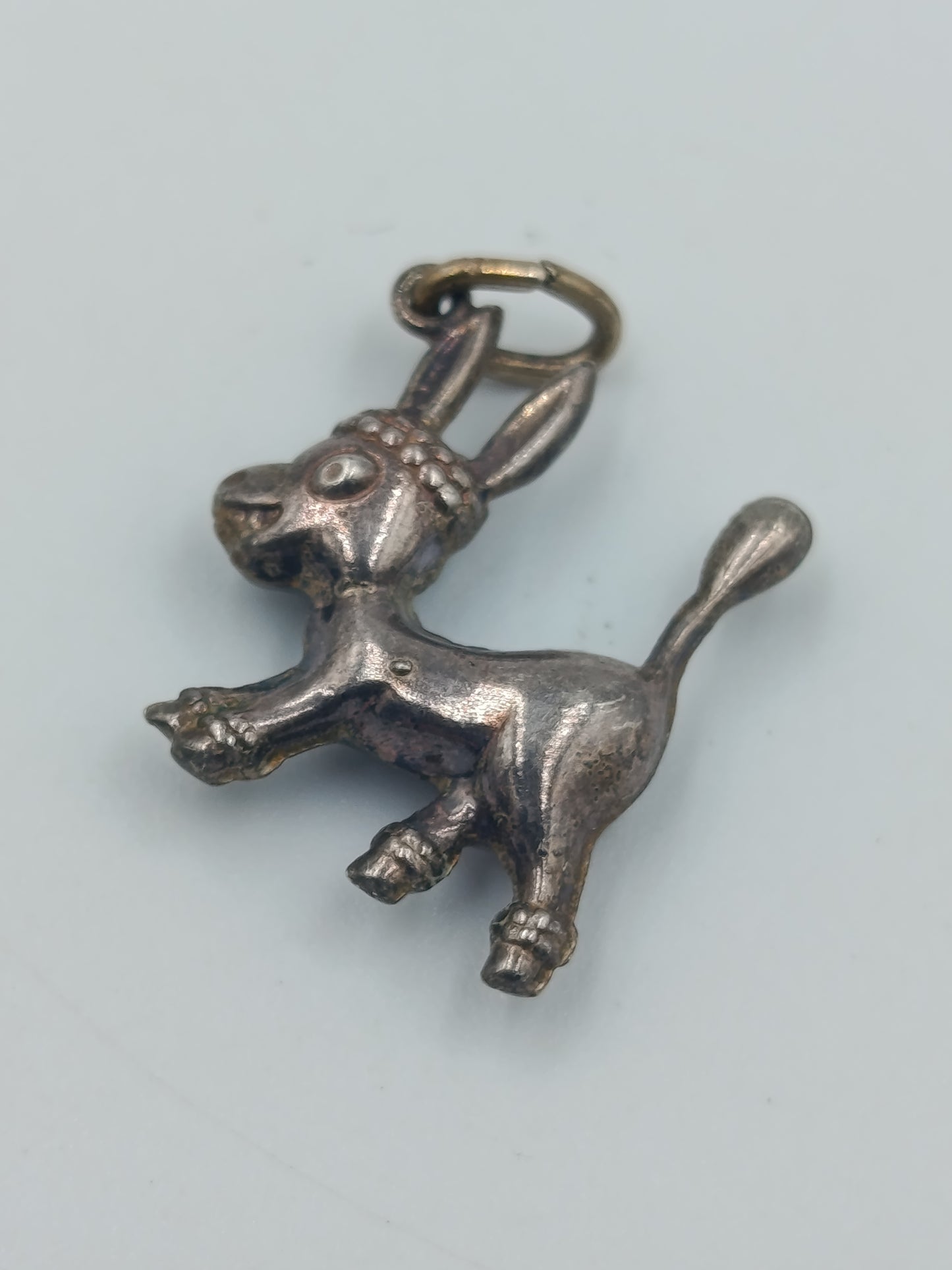 Vintage Esel Anhänger aus Metall detailreich gestaltet kleines Tiermotiv