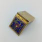 Vintage Schmuckdose Metall mit Emaille Blumenmotiv und Schmetterling dekorativ