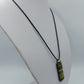 Vintage Halskette mit Glas Anhänger bunt schimmernd modern elegant schlicht