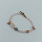 Armband Rosenquarz Naturstein Perlen rosa Boho verstellbar elegant