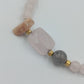 Armband Rosenquarz Naturstein Perlen rosa Boho verstellbar elegant