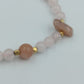 Armband Rosenquarz Naturstein Perlen rosa Boho verstellbar elegant