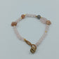 Armband Rosenquarz Naturstein Perlen rosa Boho verstellbar elegant