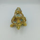 Schmuckdose Schildkröte goldfarben Emaille Strass Figur Box