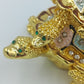 Schmuckdose Schildkröte goldfarben Emaille Strass Figur Box
