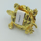 Schmuckdose Schildkröte goldfarben Emaille Strass Figur Box