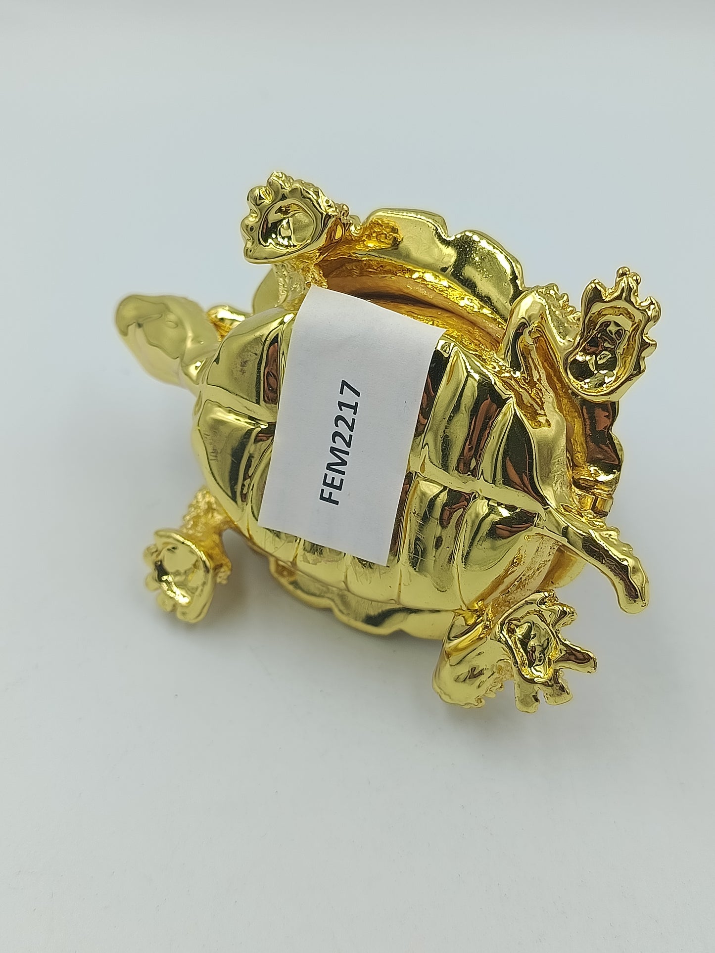 Schmuckdose Schildkröte goldfarben Emaille Strass Figur Box