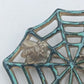 Vintage Brosche Spinnennetz mit Spinne Patina Metall Schmuck