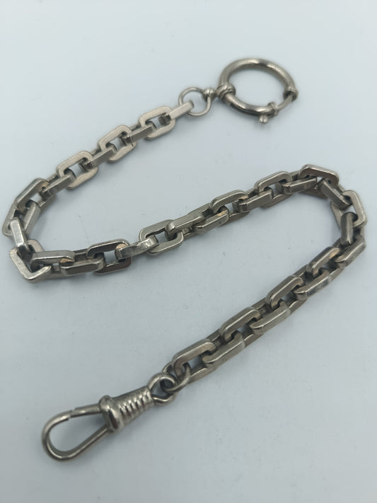 Vintage Uhrenkette Kette Metall silberfarben Taschenuhr Zubehör