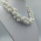 Statement Kette weiß Kugeln Vintage Look auffällig