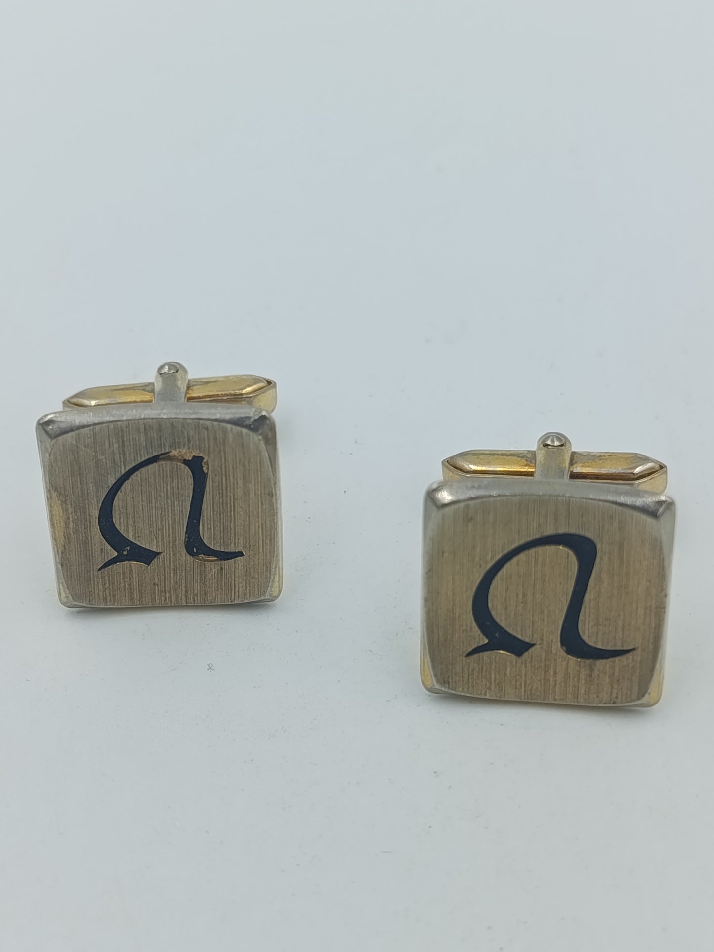 Vintage Manschettenknöpfe Initiale „A“ goldfarben klassisch
