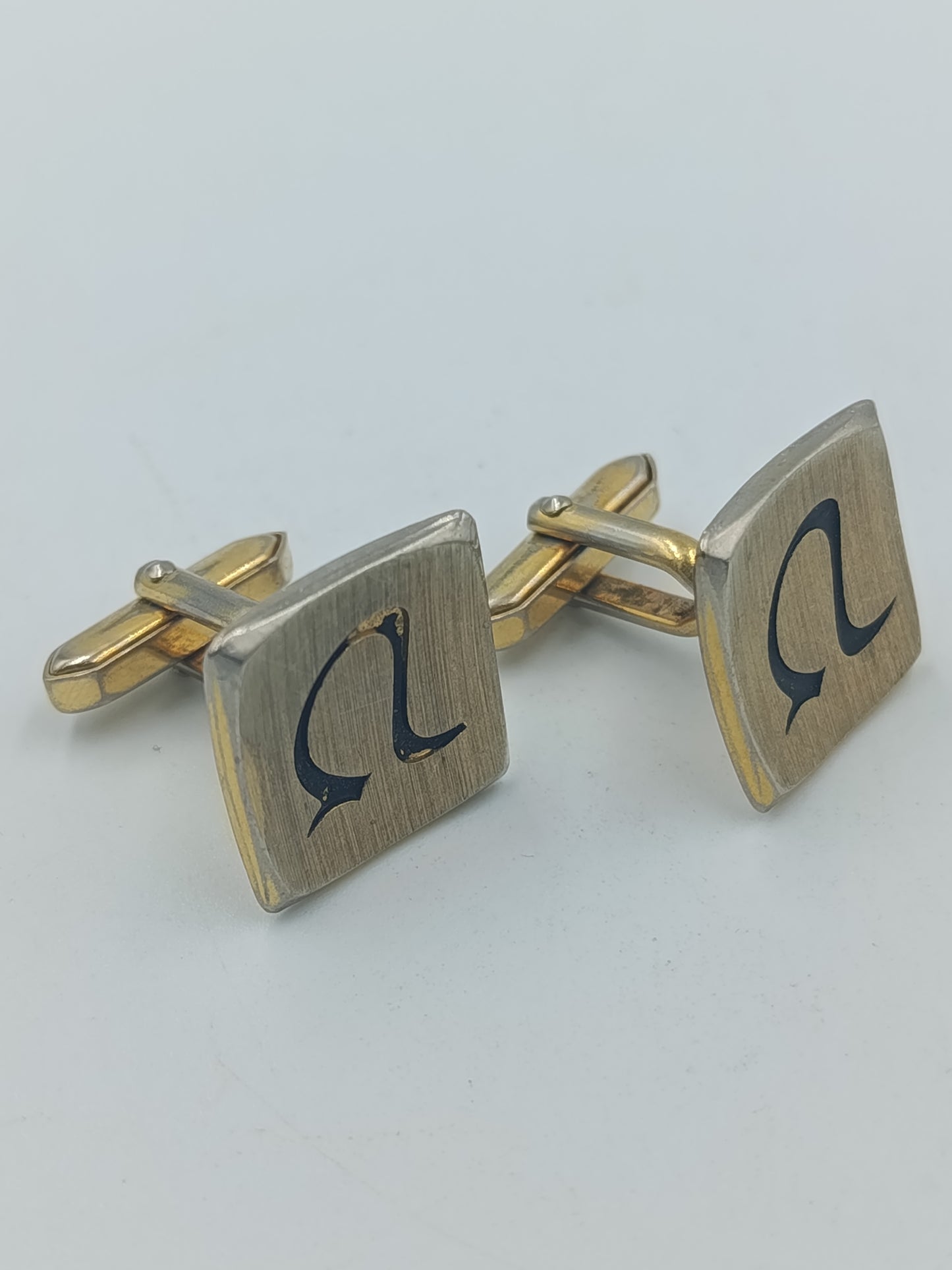 Vintage Manschettenknöpfe Initiale „A“ goldfarben klassisch