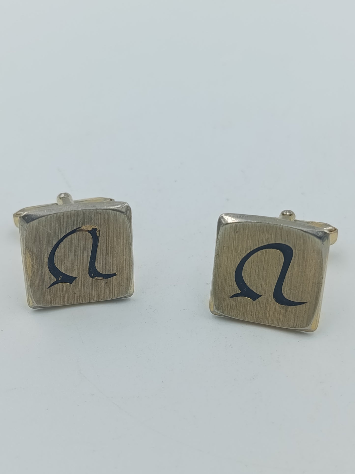 Vintage Manschettenknöpfe Initiale „A“ goldfarben klassisch