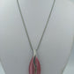 Elegante Halskette mit rosa Anhänger Schlangenkette modernes Design