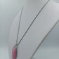 Elegante Halskette mit rosa Anhänger Schlangenkette modernes Design