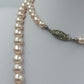 Edle Perlenkette mit 835 Silberverschluss 74 cm Vintage Collier