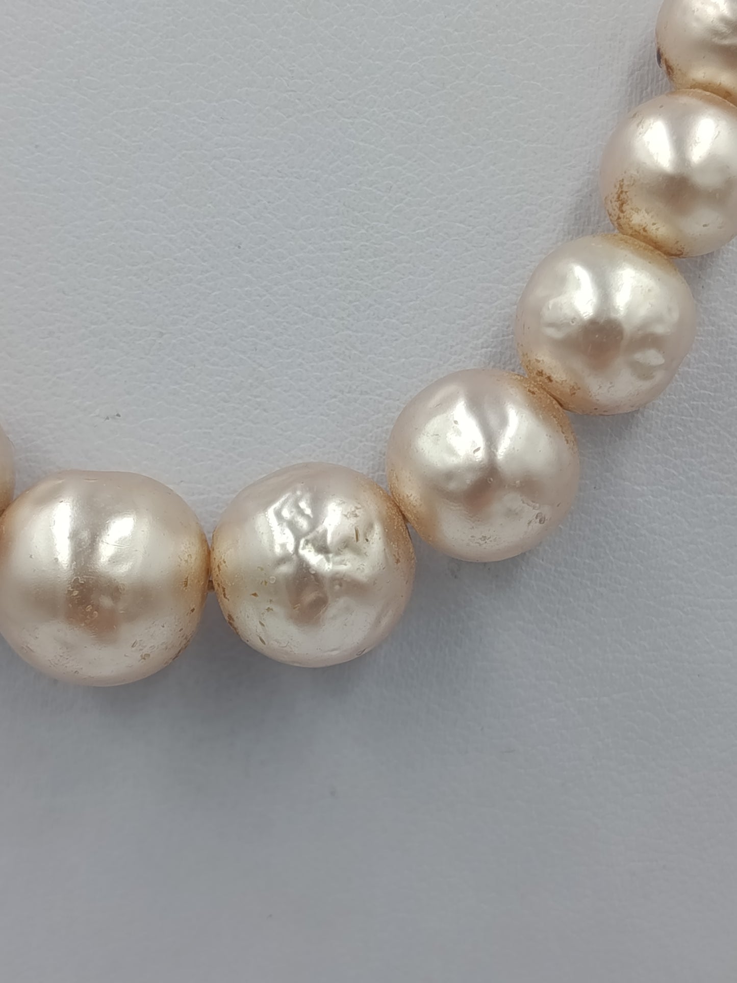 Edle Perlenkette mit 835 Silberverschluss 74 cm Vintage Collier