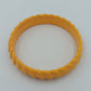 Vintage Armreif in Gelb  dekoratives Kunststoff Armband im Retro Design