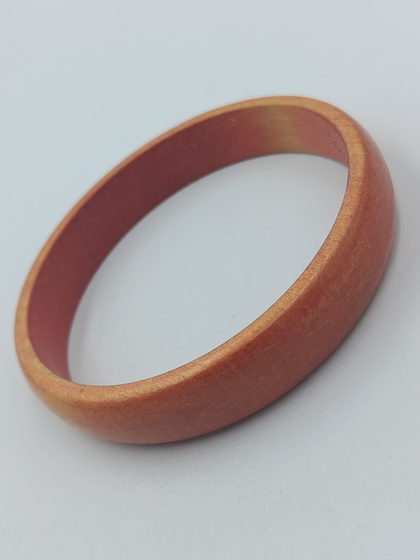 Vintage Armreif in Holzoptik schlichter brauner Bangle