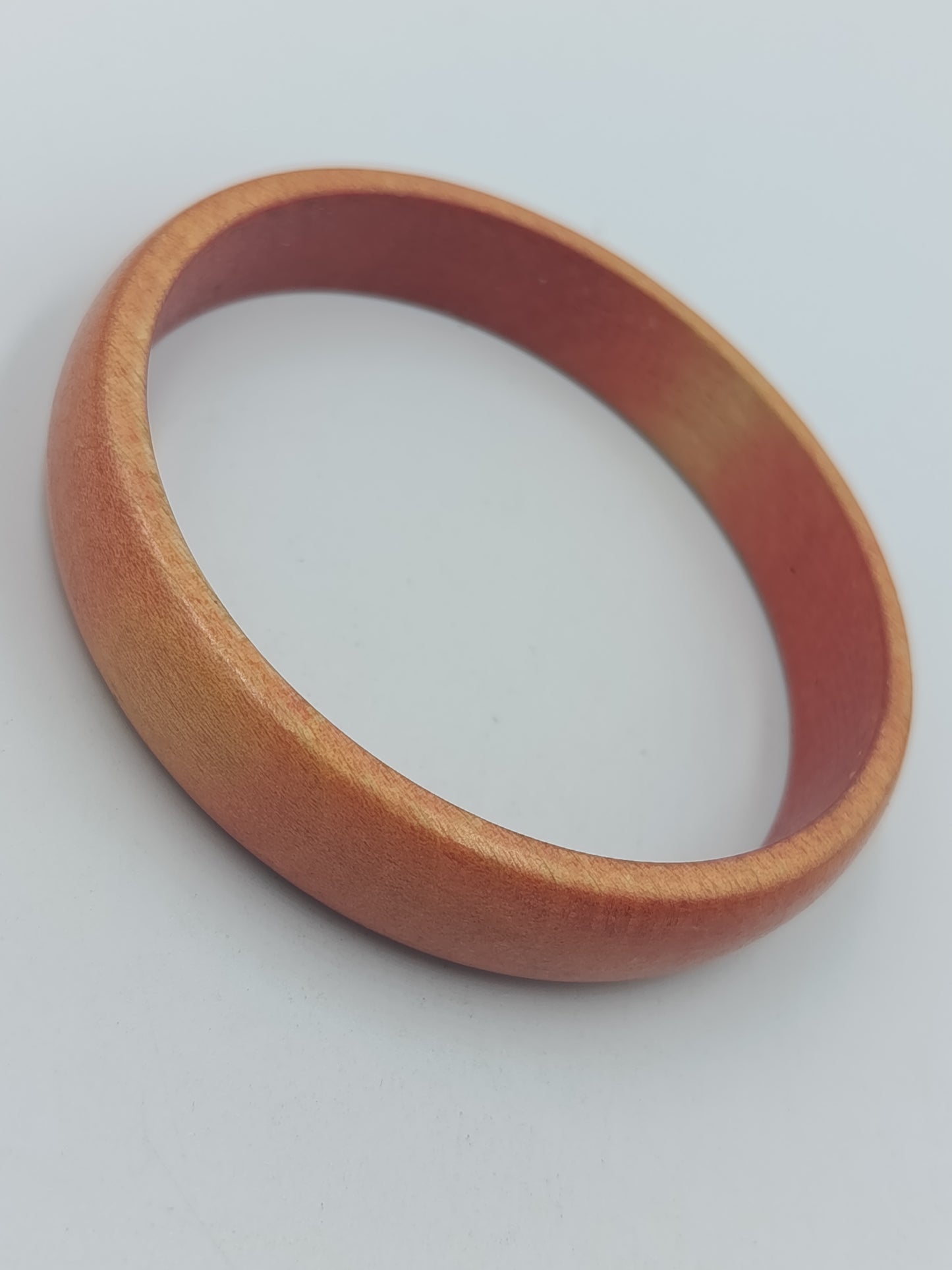 Vintage Armreif in Holzoptik schlichter brauner Bangle