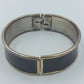 Vintage Armreif mit Emaille  schwarz goldfarben Klappverschluss