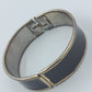 Vintage Armreif mit Emaille  schwarz goldfarben Klappverschluss