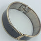 Vintage Armreif mit Emaille  schwarz goldfarben Klappverschluss