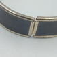 Vintage Armreif mit Emaille  schwarz goldfarben Klappverschluss