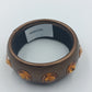 Vintage Armreif mit Strasssteinen – Bronzefarben, Statement Schmuck