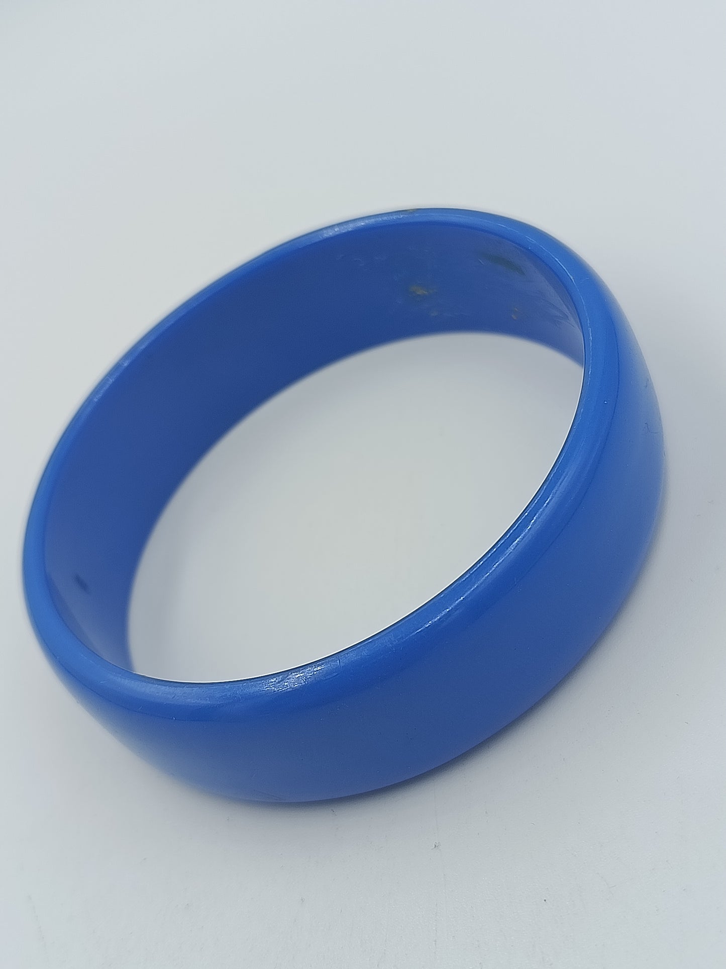 Vintage Armreif Blau  Klassischer Kunststoff Bangle schlicht