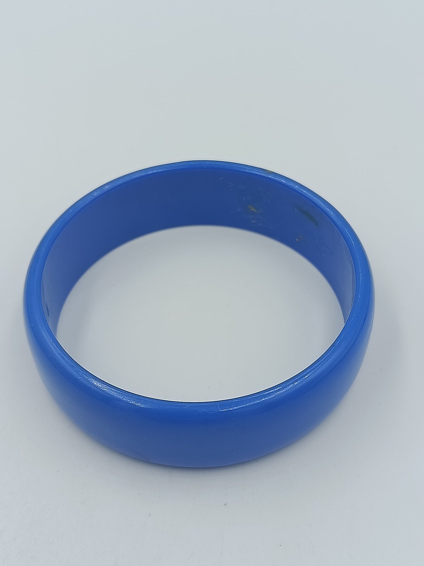 Vintage Armreif Blau  Klassischer Kunststoff Bangle schlicht