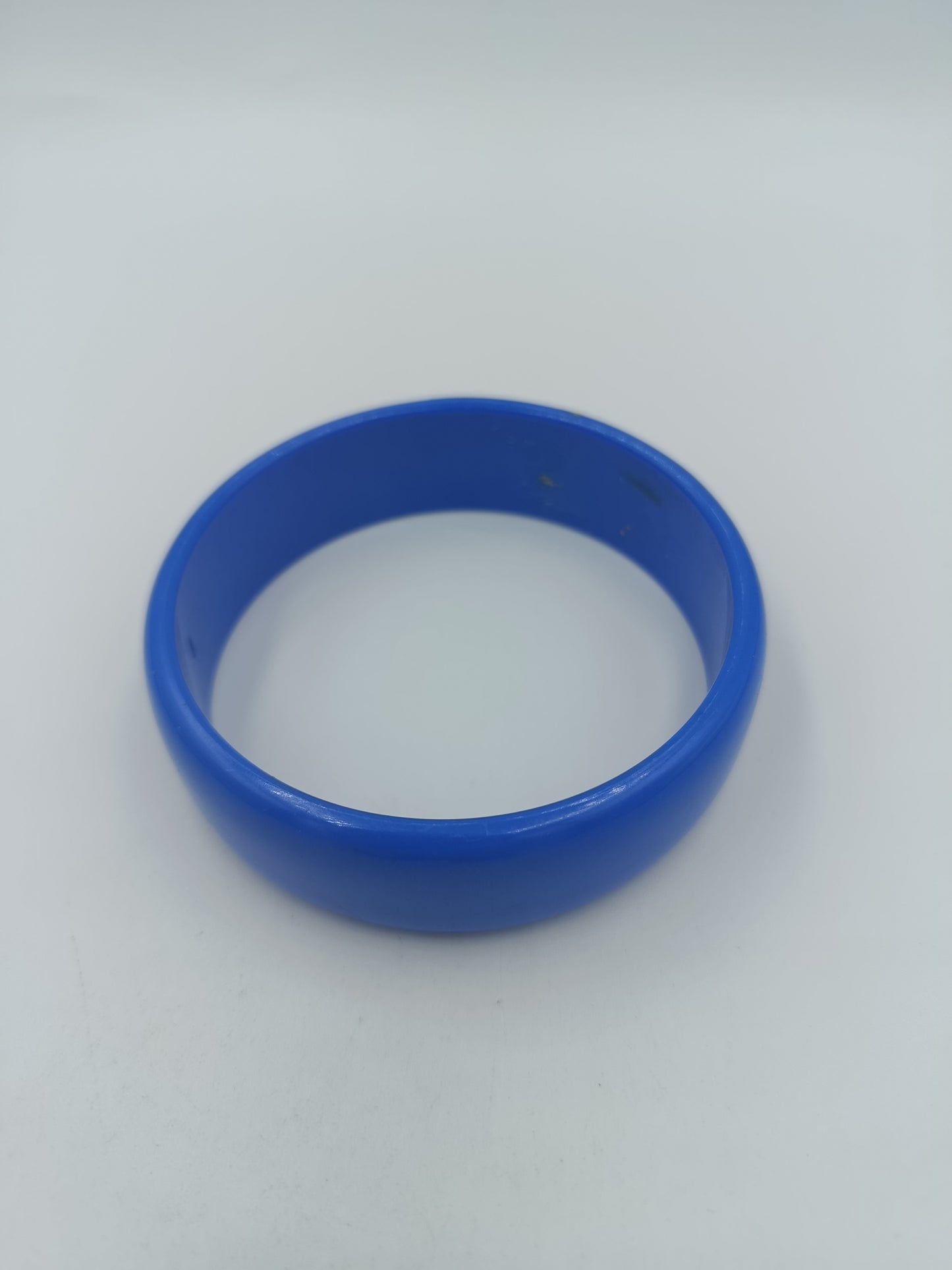 Vintage Armreif Blau  Klassischer Kunststoff Bangle schlicht