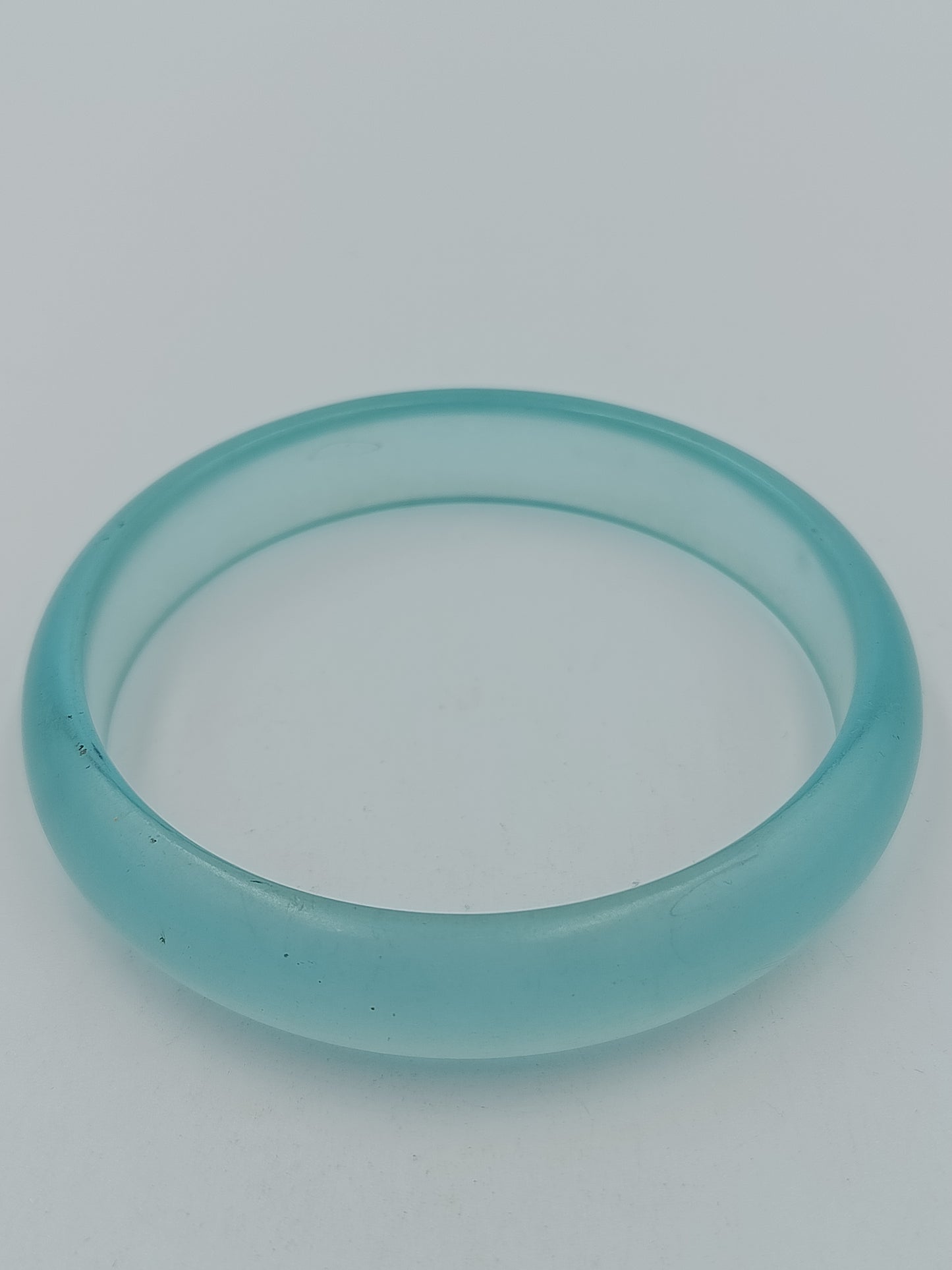 Vintage Armreif Türkis  Halbtransparenter Kunststoff Bangle