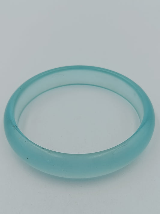 Vintage Armreif Türkis  Halbtransparenter Kunststoff Bangle