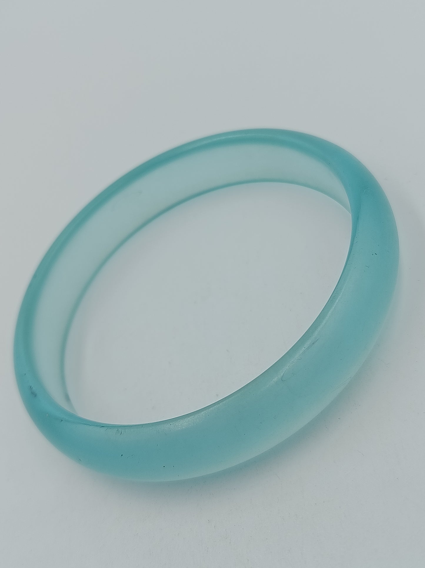 Vintage Armreif Türkis  Halbtransparenter Kunststoff Bangle