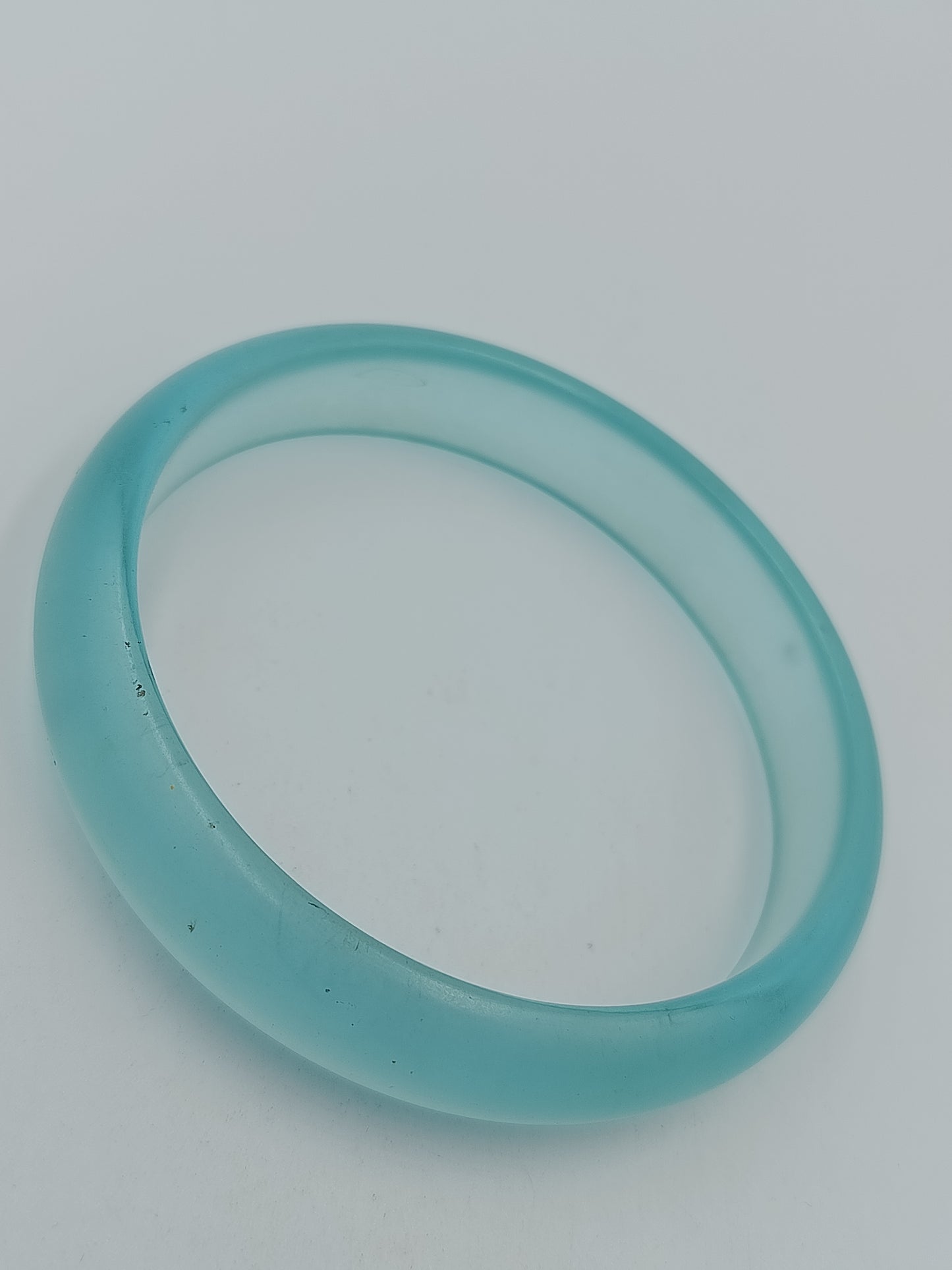 Vintage Armreif Türkis  Halbtransparenter Kunststoff Bangle